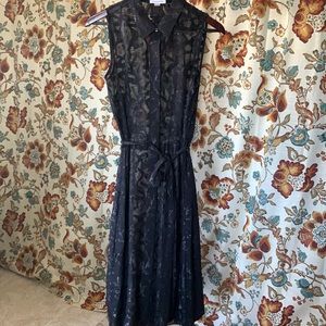 Sheer button down Calvin Klein dress